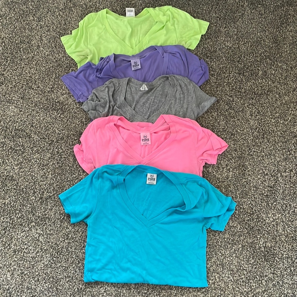Solid color PINK t shirts. Great condition